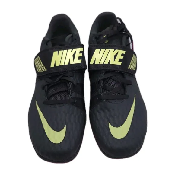 Nike High Jump Elite Track &amp; Field Spikes 806561-003 Black Lemon Twist Men's 9