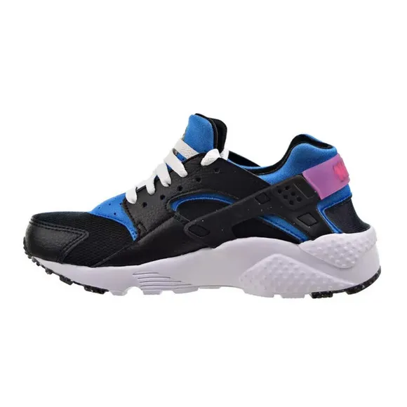 Nike Huarache Run (GS) Big Kids' Shoes Black Blue Pink DR0166-001 Size 4.5 Youth