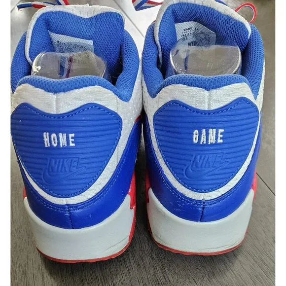 Nike ID Air Max 1 Custom Red White Blue Sneakers SIZE 12.5 Home Game Embroidered