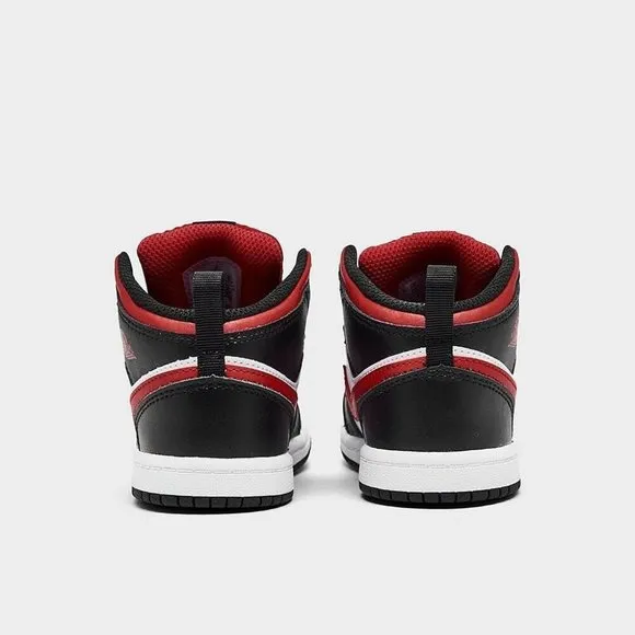 Nike Jordan 1 Mid AJI TD Shoes Sneakers Black / Red 640735-079 Toddler