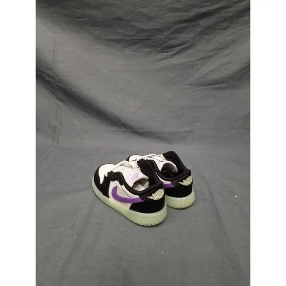 Nike Jordan 1 Retro Low Glow In The Dark Sneakers Kids Size 9c White NEW IN BOX!