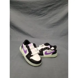 Nike Jordan 1 Retro Low Glow In The Dark Sneakers Kids Size 9c White NEW IN BOX!