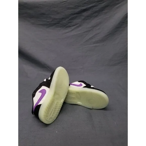 Nike Jordan 1 Retro Low Glow In The Dark Sneakers Kids Size 9c White NEW IN BOX!