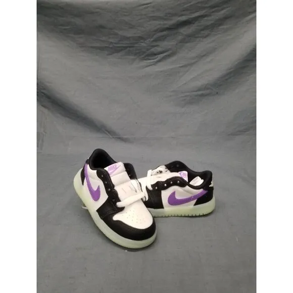 Nike Jordan 1 Retro Low Glow In The Dark Sneakers Kids Size 9c White NEW IN BOX!