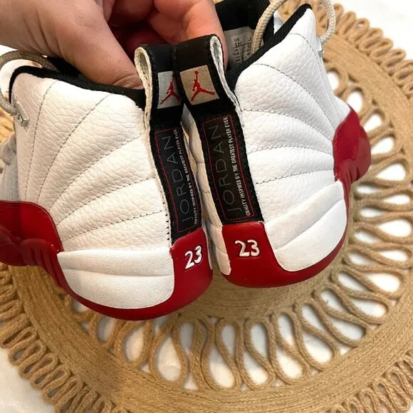 Nike Jordan 12 Retro Cherry Red 2023 Sneakers Size 12C 151186-116