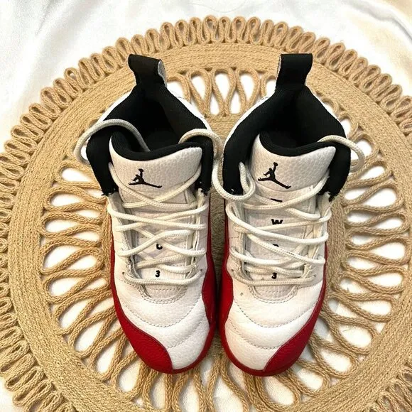 Nike Jordan 12 Retro Cherry Red 2023 Sneakers Size 12C 151186-116