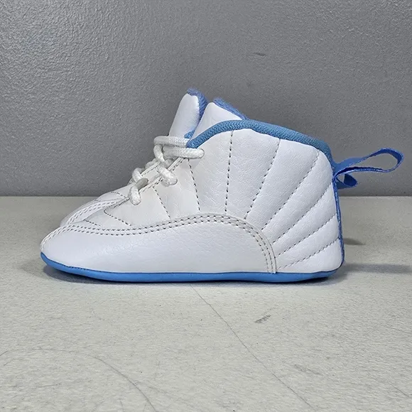 Nike Jordan 12 XIll Retro Carolina Blue Crib Shoes Baby Size 3C (378139-127) NEW