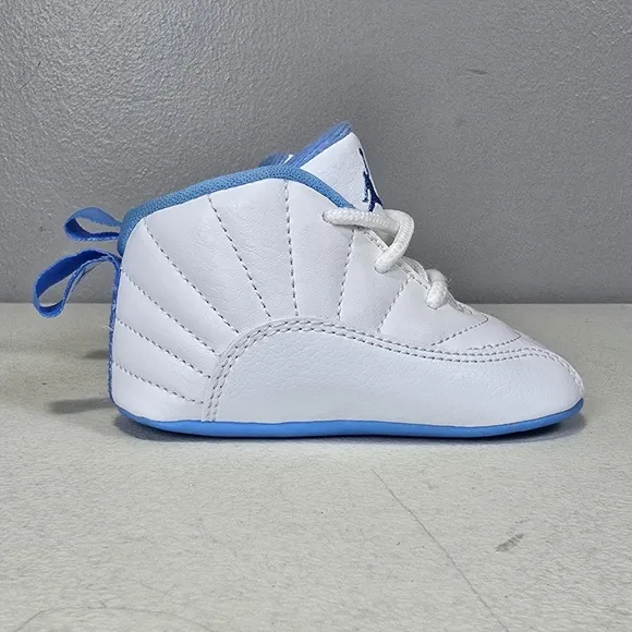 Nike Jordan 12 XIll Retro Carolina Blue Crib Shoes Baby Size 3C (378139-127) NEW