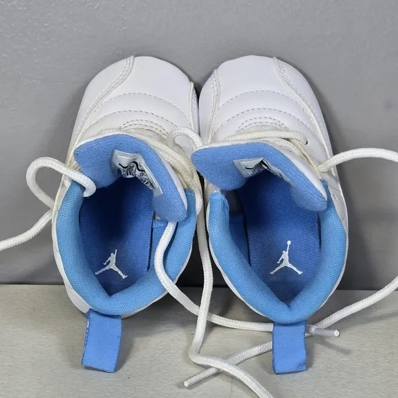 Nike Jordan 12 XIll Retro Carolina Blue Crib Shoes Baby Size 3C (378139-127) NEW