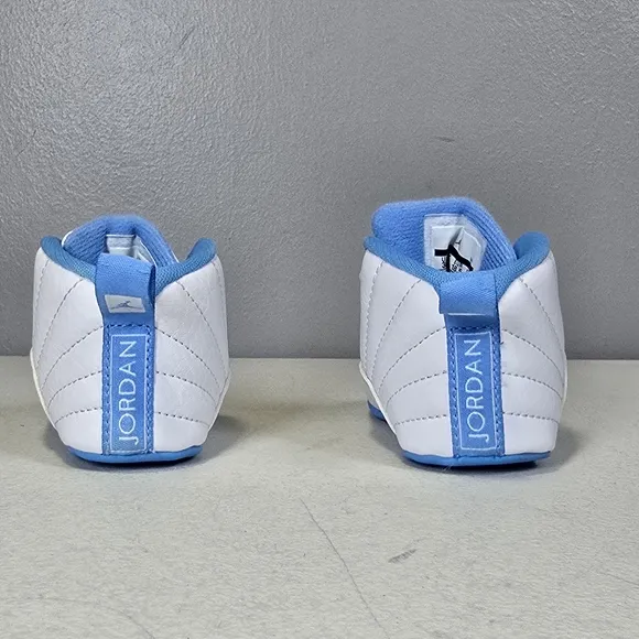 Nike Jordan 12 XIll Retro Carolina Blue Crib Shoes Baby Size 3C (378139-127) NEW