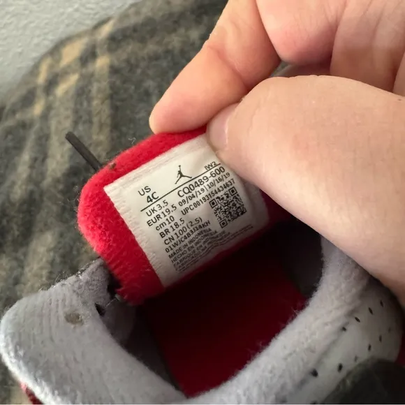 Nike Jordan 3 Retro Baby/Toddler Shoes SE Fire Red-Cement Grey-Black Boys 4C NEW