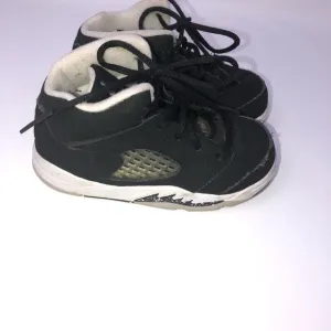 NIKE jordans retro 5 black kids toddler shoes 7c