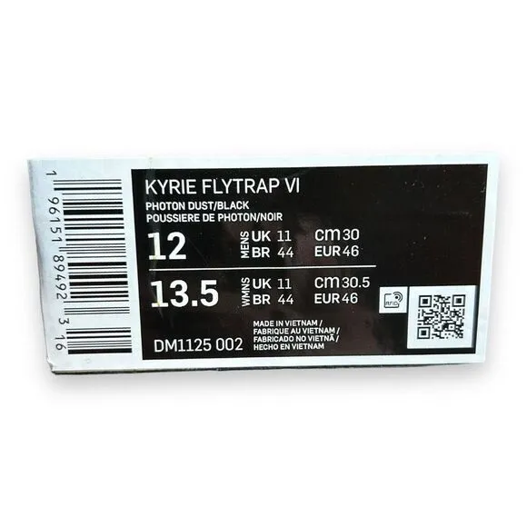 Nike Kyrie Flytrap 6 Low Basketball Shoes Gray Red DM1125-002 Mens Size 12