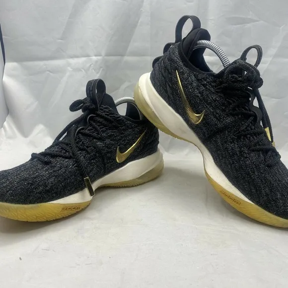 Nike Lebron XV Low Black/Metallic Gold Phantom Shoes AO1755-001 Men’s Size 8.5