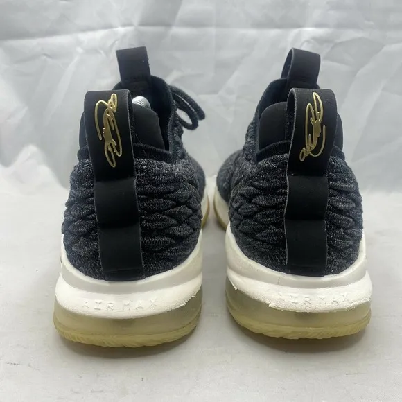 Nike Lebron XV Low Black/Metallic Gold Phantom Shoes AO1755-001 Men’s Size 8.5