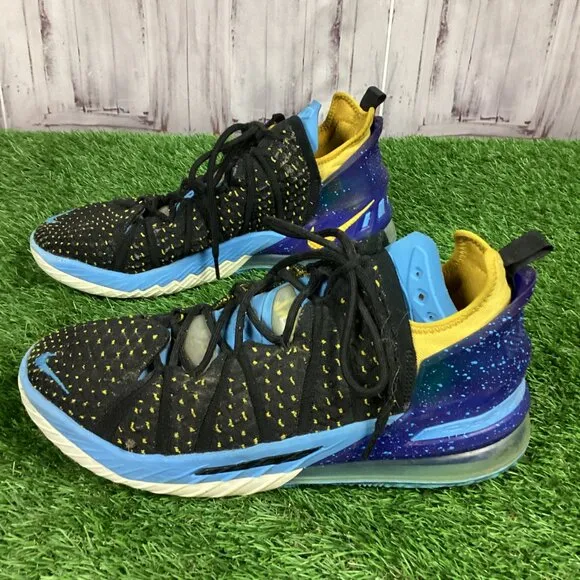 Nike Lebron XVIII 18 Retro Lakers Heritage CQ9283-006 Shoes Mens Size 9.5