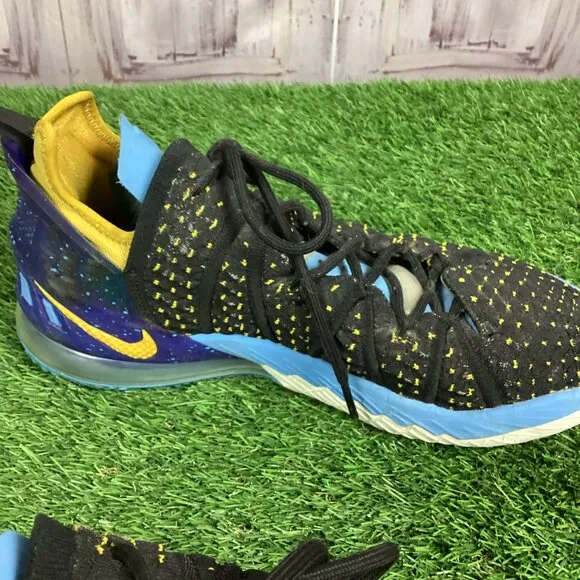Nike Lebron XVIII 18 Retro Lakers Heritage CQ9283-006 Shoes Mens Size 9.5
