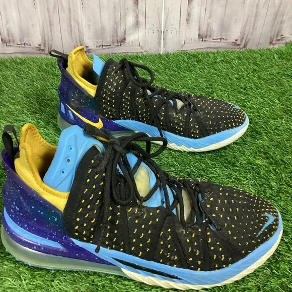 Nike Lebron XVIII 18 Retro Lakers Heritage CQ9283-006 Shoes Mens Size 9.5