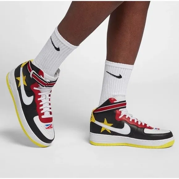 Nike Men Size 8.5 Air Force 1 High AQ3366-600 Riccardo Tisci Red Yellow  No Box