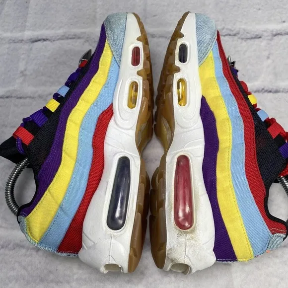 Nike Mens Air Max 95 SP Psychic Blue Chrome Yellow CK5669 400 Size 6 Denim Multi