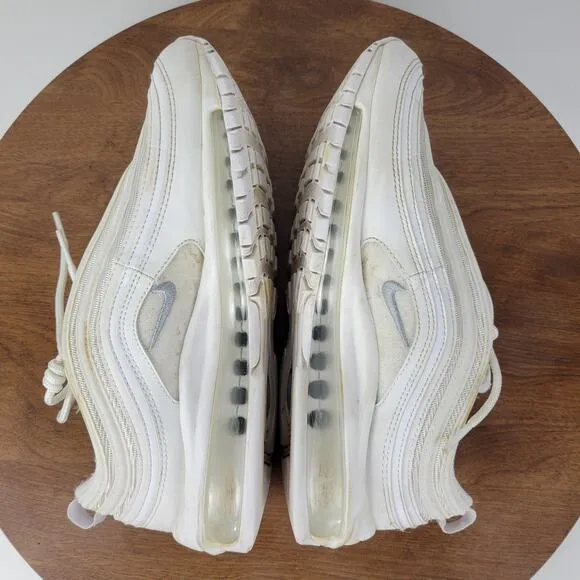 Nike Mens Air Max 97 Shoes 8 Triple White Wolf Gray Running Sneakers 921826-101