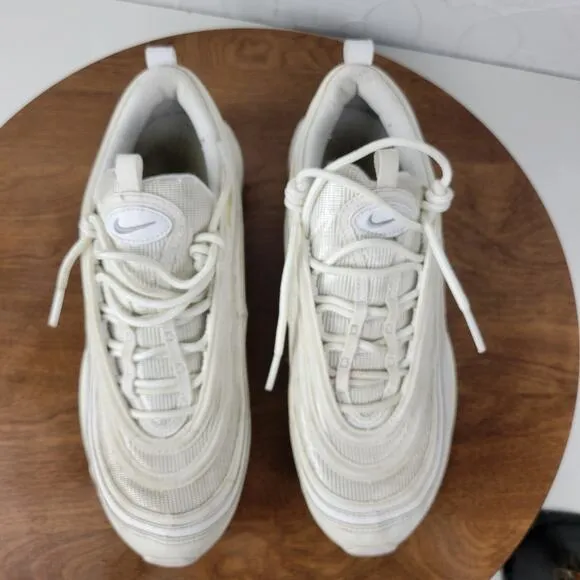 Nike Mens Air Max 97 Shoes 8 Triple White Wolf Gray Running Sneakers 921826-101