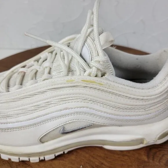 Nike Mens Air Max 97 Shoes 8 Triple White Wolf Gray Running Sneakers 921826-101