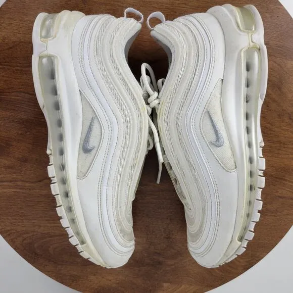 Nike Mens Air Max 97 Shoes 8 Triple White Wolf Gray Running Sneakers 921826-101