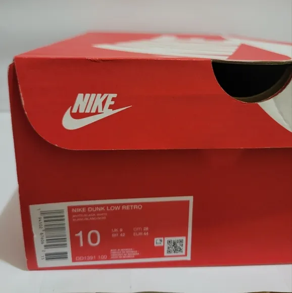 Nike Men's Dunk Low Retro Panda Shoes Sneakers Black White