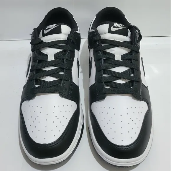 Nike Men's Dunk Low Retro Panda Shoes Sneakers Black White