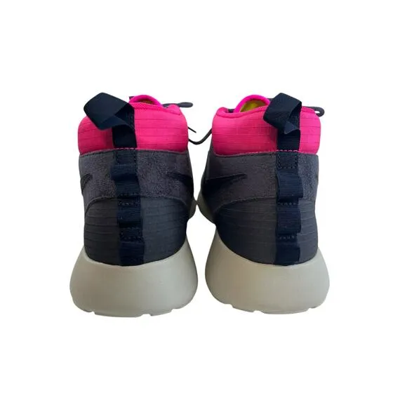 NIKE Mens Roshe Running Shoe Sneakerboot Suede Blue/Pink/Yellow Size 11