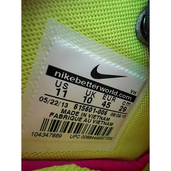 NIKE Mens Roshe Running Shoe Sneakerboot Suede Blue/Pink/Yellow Size 11