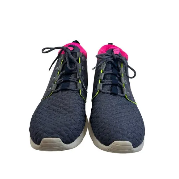 NIKE Mens Roshe Running Shoe Sneakerboot Suede Blue/Pink/Yellow Size 11