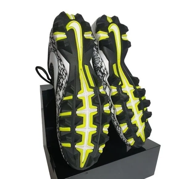 Nike Men's Vapor Shark 2 Football Cleats Black White Size 10