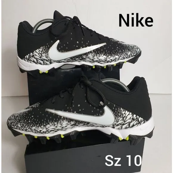 Nike Men's Vapor Shark 2 Football Cleats Black White Size 10