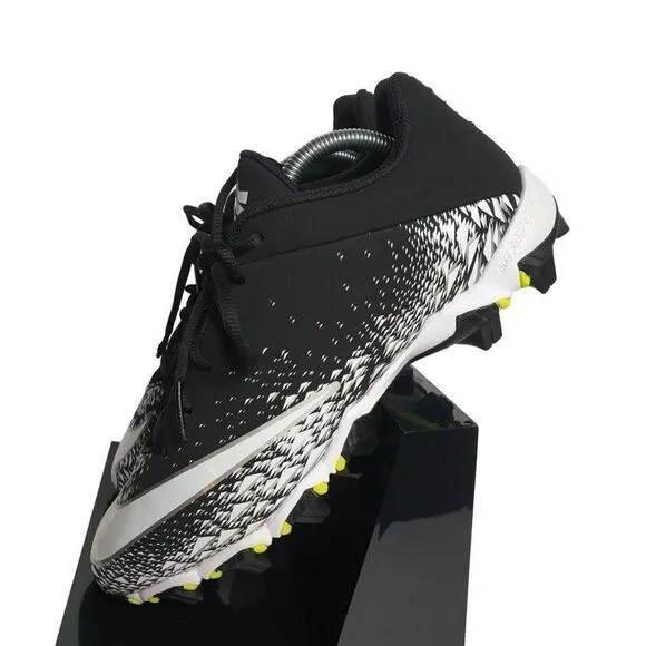 Nike Men's Vapor Shark 2 Football Cleats Black White Size 10