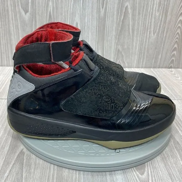 Nike Mens Air Jordan 20 Retro 2015 Stealth Black Red Shoes 310455-002 Sz 9.5