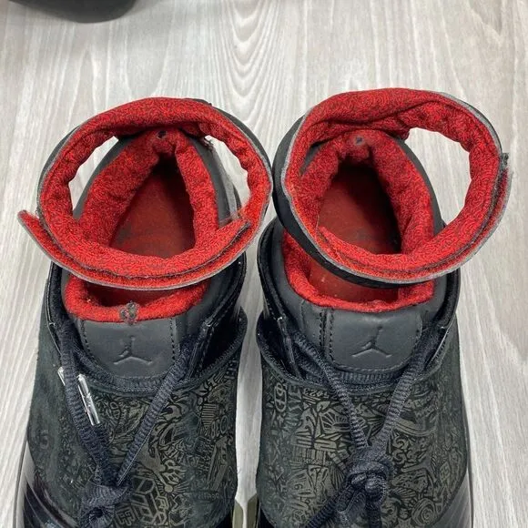 Nike Mens Air Jordan 20 Retro 2015 Stealth Black Red Shoes 310455-002 Sz 9.5