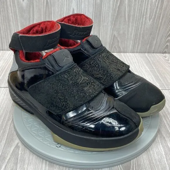 Nike Mens Air Jordan 20 Retro 2015 Stealth Black Red Shoes 310455-002 Sz 9.5