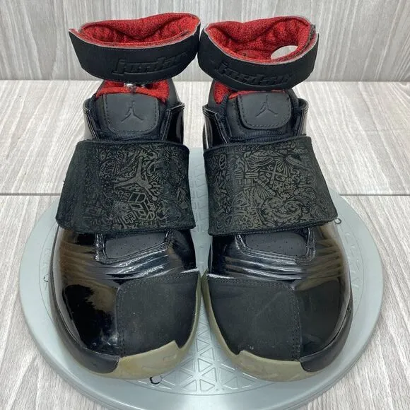 Nike Mens Air Jordan 20 Retro 2015 Stealth Black Red Shoes 310455-002 Sz 9.5