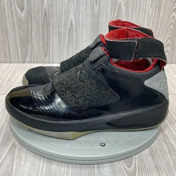 Nike Mens Air Jordan 20 Retro 2015 Stealth Black Red Shoes 310455-002 Sz 9.5