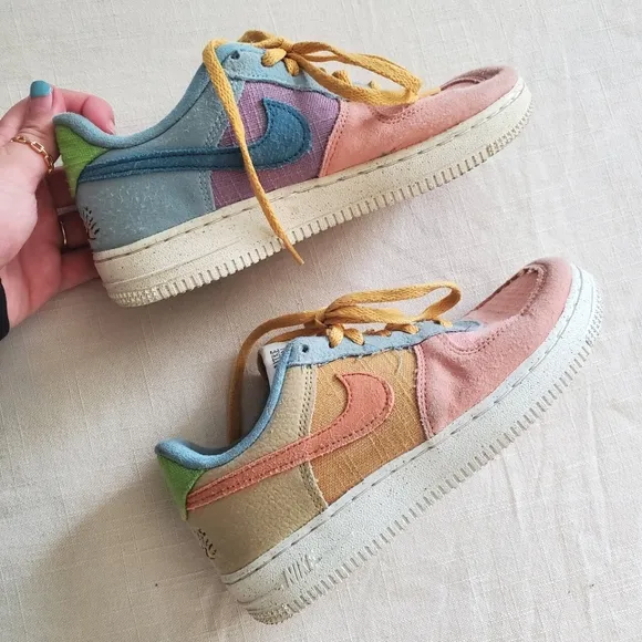 Nike Multicolor Suede Sneakers sunset club kids 2 air force ones