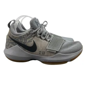 Nike Paul George 1 Baseline Basketball Shoes Mens 7 Gray Low Cut Lace Up *READ