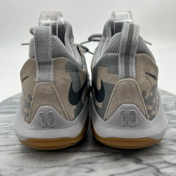 Nike Paul George 1 Baseline Basketball Shoes Mens 7 Gray Low Cut Lace Up *READ