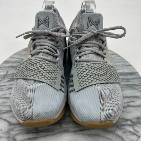 Nike Paul George 1 Baseline Basketball Shoes Mens 7 Gray Low Cut Lace Up *READ