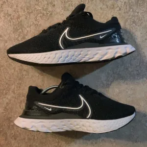 Nike React Infinity Run Flyknit 3 Mens Running Shoes 13 Black Athletic Sneakers