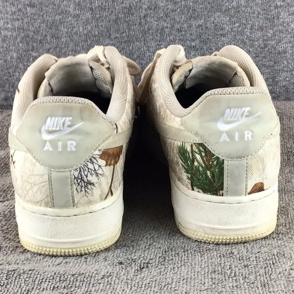 Nike Realtree x Air Force 1 Low White Camo Sneakers Sz 8