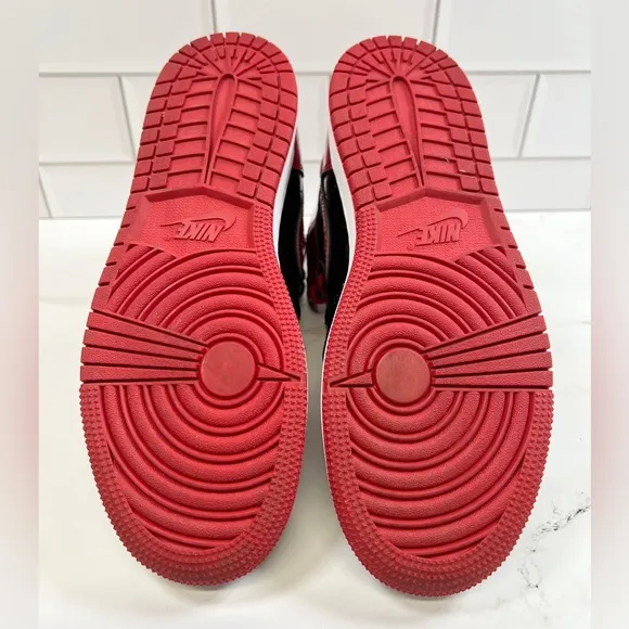 Nike Retro Air Jordan Patent Leather Bred Red Black 1s 1 GS
