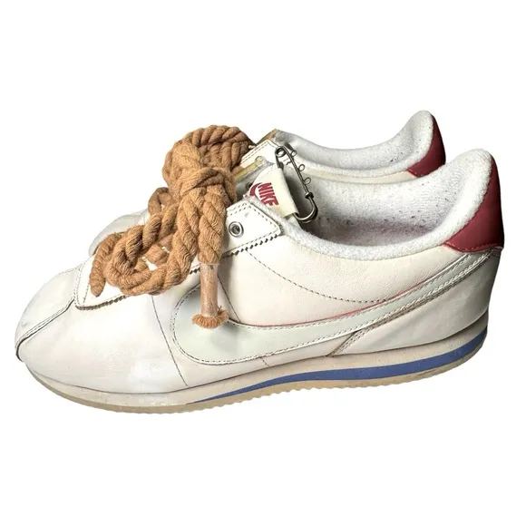Nike Retro Custom Cortez 72 Rope Laces Red White Blue Running Shoes Men’s 10.5