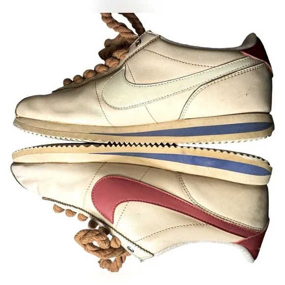 Nike Retro Custom Cortez 72 Rope Laces Red White Blue Running Shoes Men’s 10.5